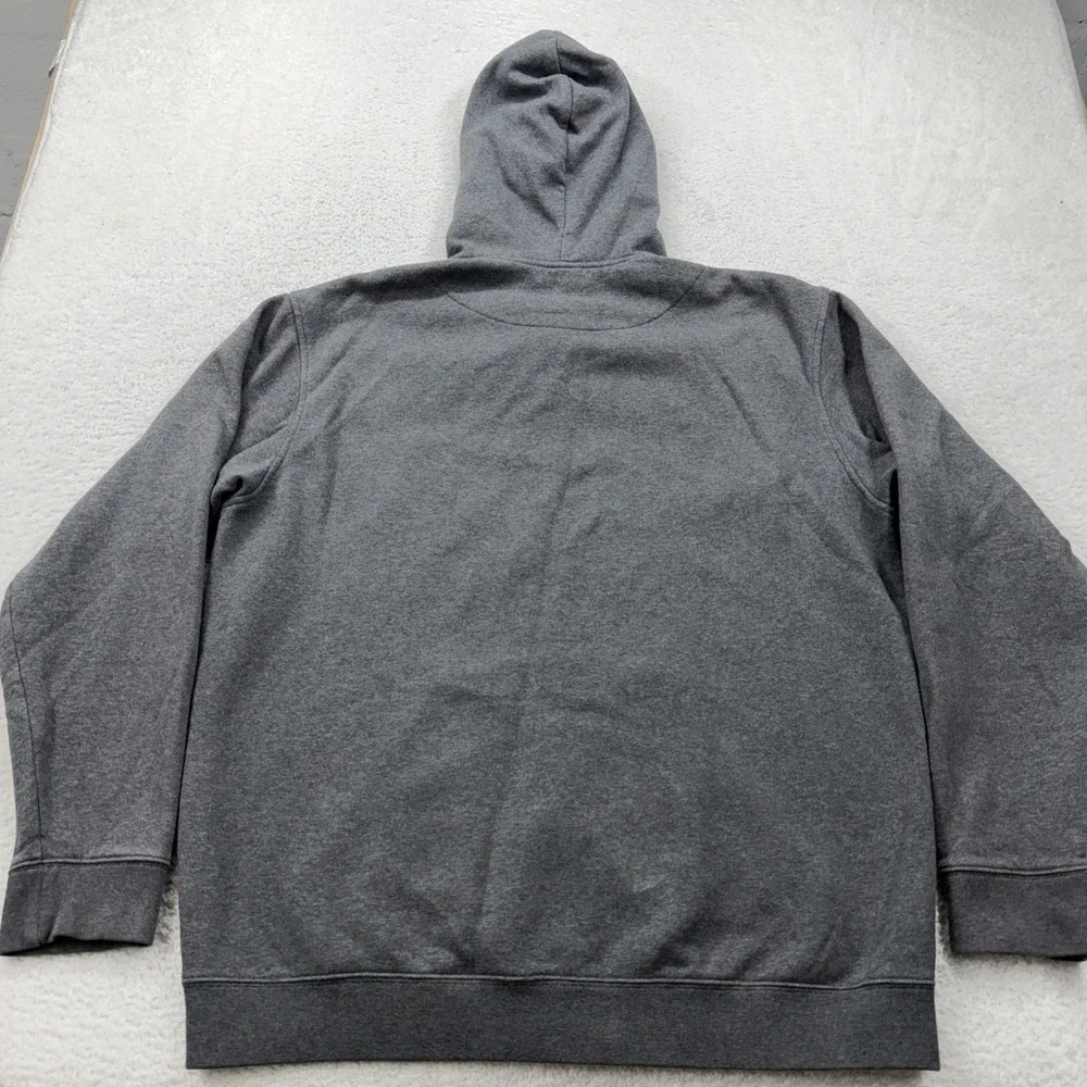 Nike‎ Sportswear Mens XL Full Zip Hoodie Gray Navy Blue Swoosh Fleece RN58323